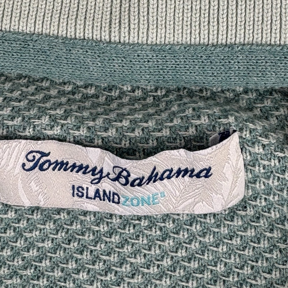 Tommy Bahama Island Zone Sweater Men's Large Coolmax 1/4 Zip Preppy Beach - Picture 7 of 9
